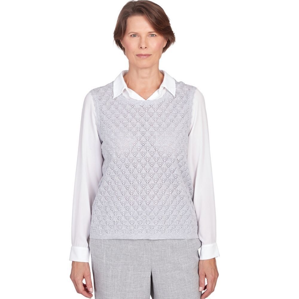 One Piece Collared Vest Shirt Sz Medium